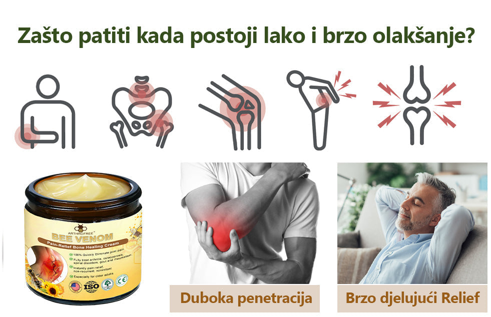 🔥🔥ArthroFree™ Krema za zacjeljivanje kostiju protiv bolova s pčelinjim otrovom🐝(Posebno za starije osobe & AAOS preporučuje)