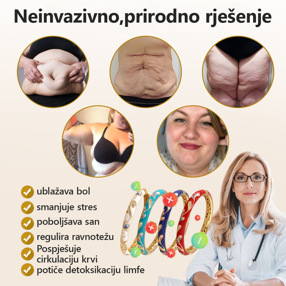 CZTICLE™👩‍⚕️ Cloisonné Emajl Limfatička Magnetska Terapijska Zlatna Narukvica🔥🔥🔥