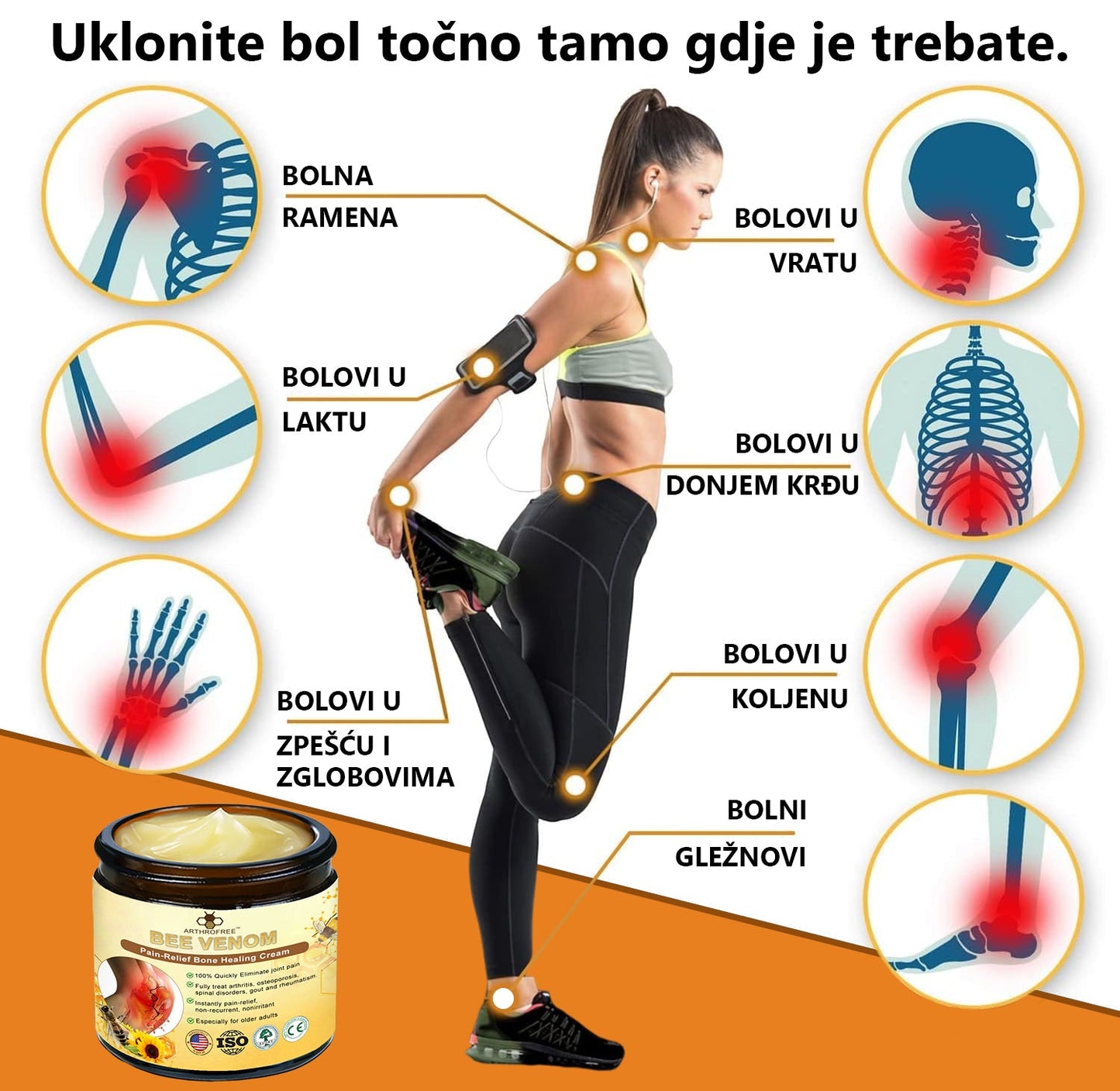 🔥🔥ArthroFree™ Krema za zacjeljivanje kostiju protiv bolova s pčelinjim otrovom🐝(Posebno za starije osobe & AAOS preporučuje)