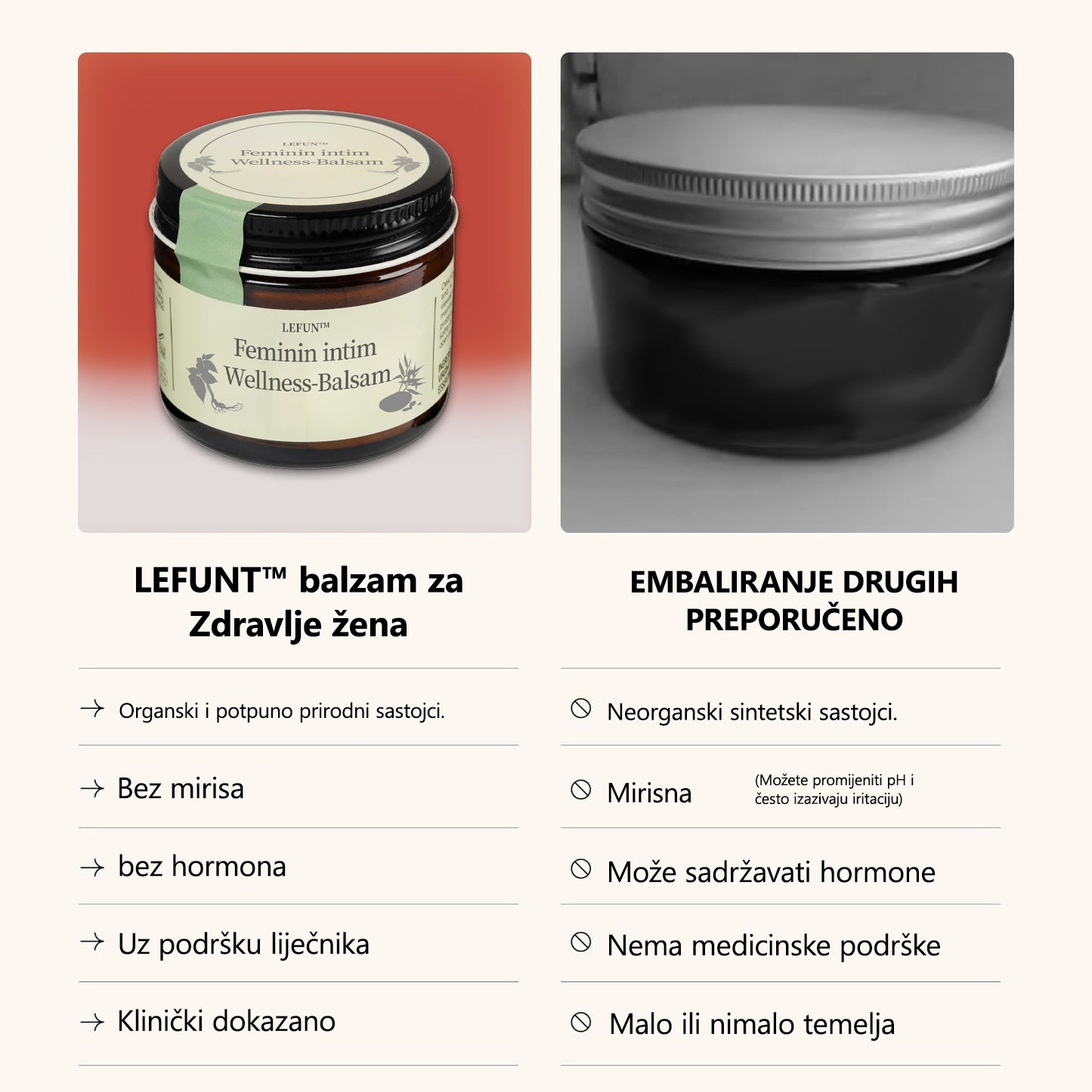 LEFUN™ Ženski balzam za intimnu njegu-podrška u menopauzi, zateže vaginu, ublažava suhoću, svrbež i iritaciju – bez hormona🎈🎈