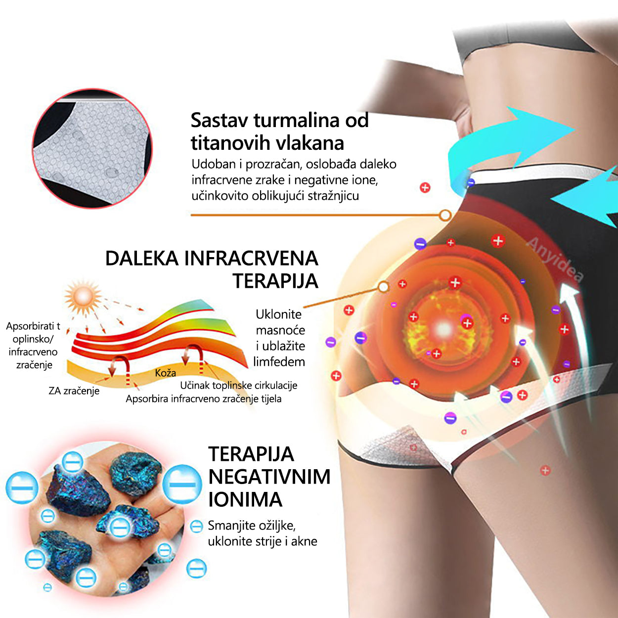 ✨✨Anyidea™Medicinska titanska vlakna samogrijavajući turmalinski oblikujući šorc🎊